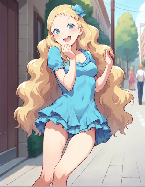 score_9, score_8_up, score_7_up, source_anime, long hair, cute small girl, solo, (blue eyes, blonde hair), skinny, shy, surprised,
street, idol clothes, happy, frilled dress, medium breasts, blush, wide hips, curvy girl
<lora:AuroreXl2:0.81>, by aurore (ta...