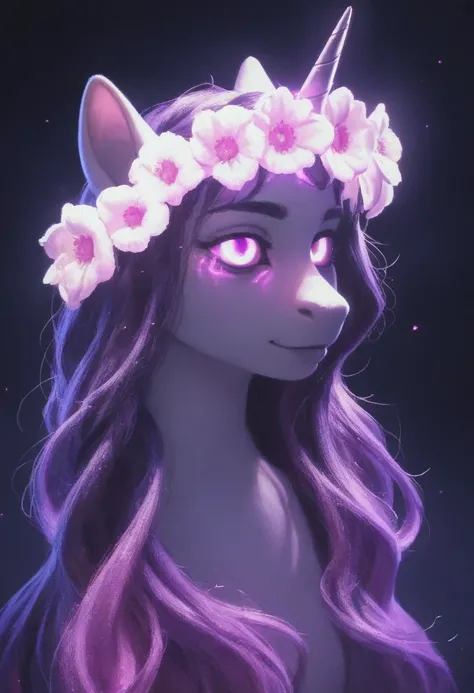 score_9,score_8_up,score_7_up,score_6_up,score_5_up,score_4_up,magical mystical glowing iridescent unicorn,flower crown,moonlight gardens,dark shadows,glowing in the dark,bright colors,high contrast,dark background,vivid lighting,night garden,