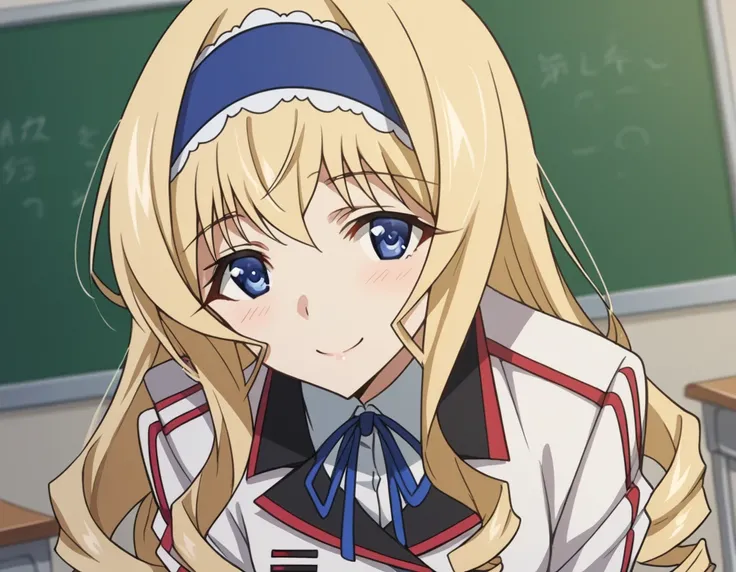 score_9, score_8_up, score_7_up, source_anime,
ceciliaalcott, <lora:cecilia-alcott-s2-ponyxl-lora-nochekaiser:1>,
cecilia alcott, long hair, blue eyes, blonde hair, hairband, drill hair, blue hairband,
school uniform, ribbon, blue ribbon, long sleeves, red...