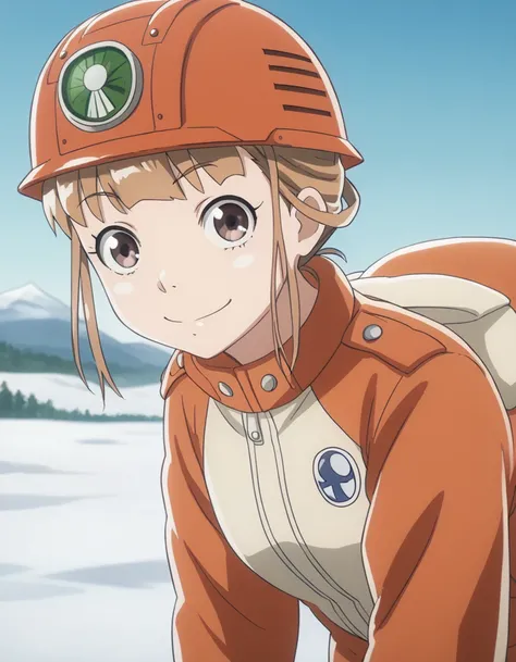 score_9, score_8_up, score_7_up, source_anime,
hinatamiyake, <lora:hinata-miyake-s1-ponyxl-lora-nochekaiser:1>,
hinata miyake, short hair, brown hair, brown eyes,
jacket, helmet, orange jacket, orange helmet,
outdoors, landscape, snow, ice, bent over, smil...