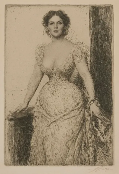 Anders Leonard Zorn - Etching