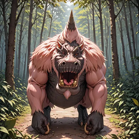 score_9, score_8_up, score_7_up, best quality, masterpiece, source_anime,  BREAK
,in  forest, jungle
congalala, monster <lora:congalala:1>
