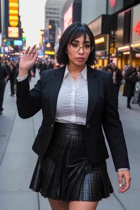 DEN_mariza_rabbit,
(walking down Hollywood boulevard, a busy street scene, public, bustling, crowds, wearing a skirt and blazer:1.2),
bokeh, f1.4, 40mm, photorealistic, raw, 8k, textured skin, skin pores, intricate details  <lora:epi_noiseoffset2:1>, epiCR...