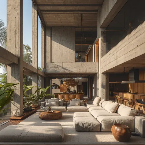 AIDVN_Interior_Tropical Brutalism style (Multi-room)