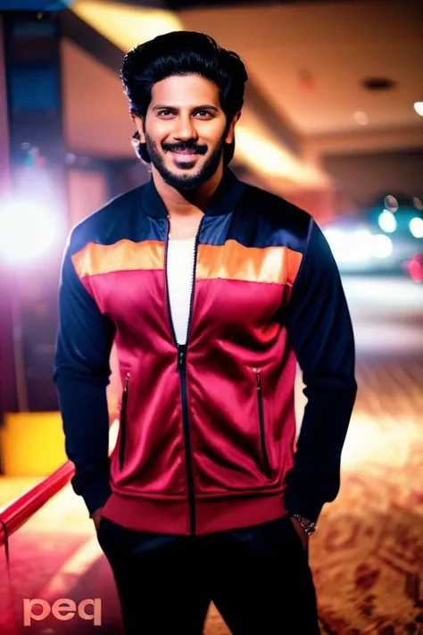 varun dhawan a man <lora:Dulquer-Salmaan_Varun-Dhawan-000002:1>, realistic photo in a worn ((skin-revealing skimpy erotic red tracksuit, massive hairy pecs)), abs, big pecs, big arms, bulge, VPL, ((light bokeh)), intricate, (steel metal [rust]), elegant, e...