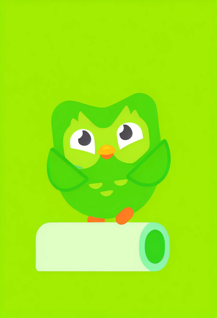 Duolingo flat syle XL