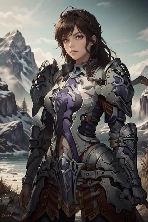 <lora:HXarmour_056:0.9>,mountain,Resting on a diagonal,, hxarmour,1girl,(purple armour:1.3),, ultra-detailed,extremely delicate and beautiful,(by exquisite colors block),masterpiece,best quality,unreal engine 5 rendering,movie light,movie lens,movie specia...