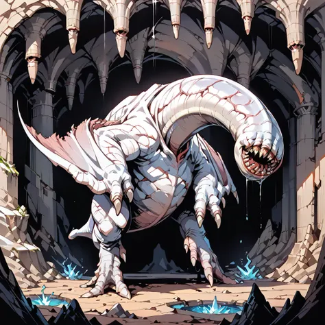 score_9, score_8_up, score_7_up, best quality, masterpiece, source_anime, BREAK
in dark cave,
khezu, monster <lora:Khezu:1>, solo, no human