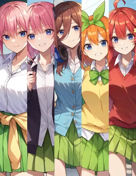 The Quintessential Quintuplets [XL] / All Nakano sisters: Ichika, Nino, Miku, Yotsuba, Itsuki