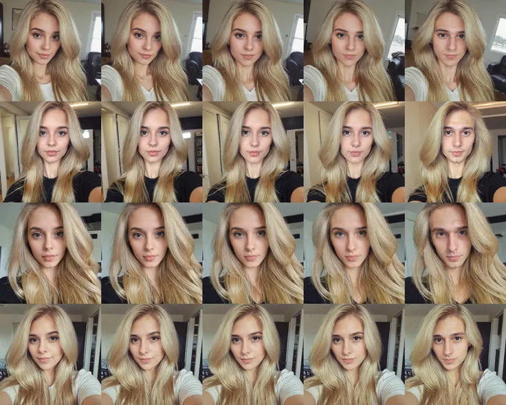 blonde hair, selfie <lora:gender_slider-sdxl:0@0.1, -2@0.1>