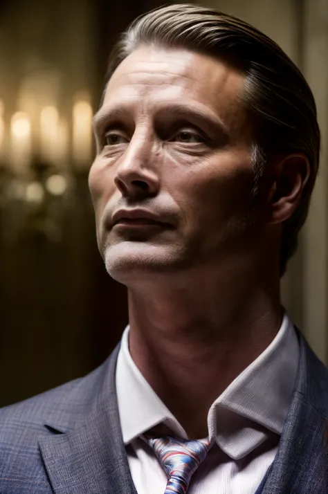 highest resolution highly detailed photograph. Hannibal, looking at viewer, face shot, perfecteyes,