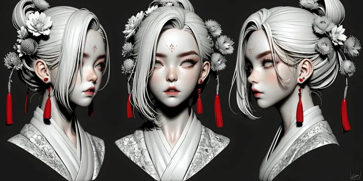HEZI_ Three-view modeling avatar<HEZI_三视图建模头像>