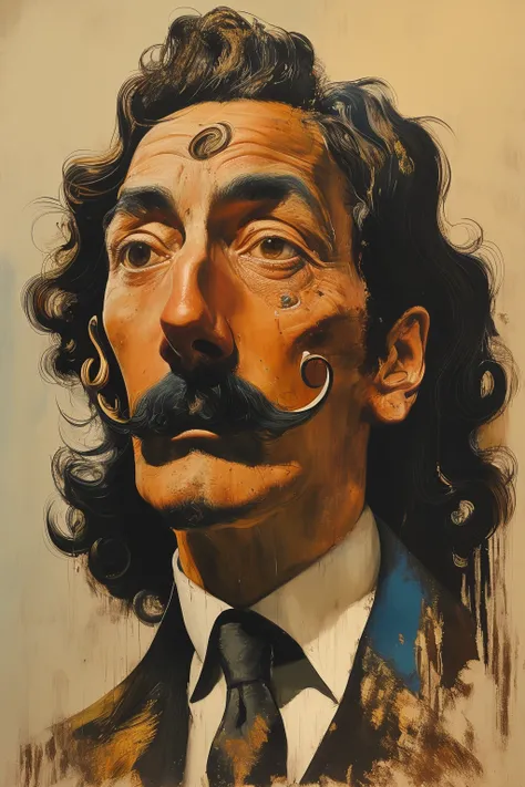 masterpiece,best quality,<lora:tbh114-:1>,portrait of people ,illustration painting ,style of Salvador Dali