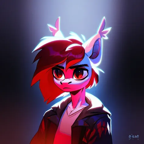 score_9, score_8_up, score_7_up, score_6_up, score_5_up, score_4_up, source_furry, rating_safe, RiellencHill, anthro pony, upper body, dramatic lighting, dark background