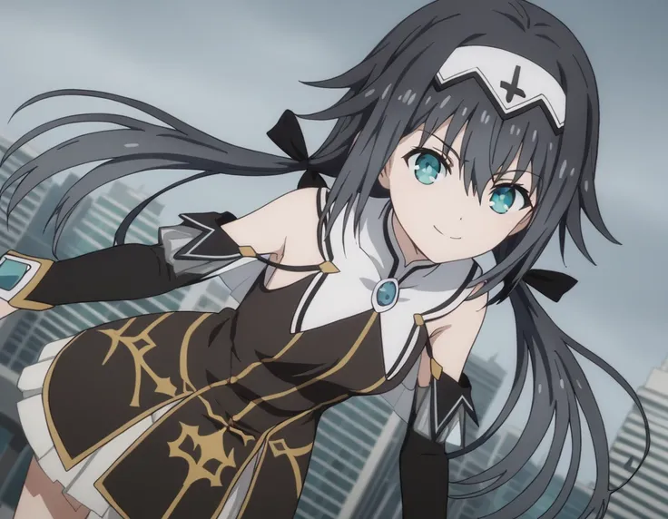 score_9, score_8_up, score_7_up, source_anime,
nibelcole,  <lora:nibelcole-s4s5-ponyxl-lora-nochekaiser:1>,
nibelcole, long hair, blue eyes, black hair, hair between eyes, twintails, very long hair, hairband, low twintails, white hairband,
skirt, detached ...