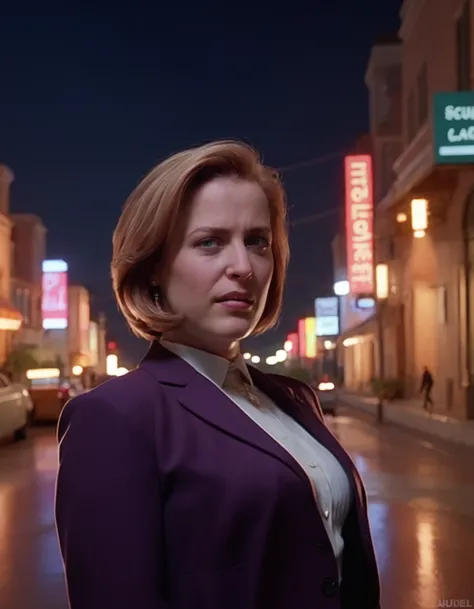 score_9, score_8_up, score_7_up, (ascul woman:1.1), upperbody closeup, walking in the city, wearing  a blazer, looking at the viewer, <lora:Dana-Scully_token_ascul_woman_r64_model_everclear_v3:1.1>