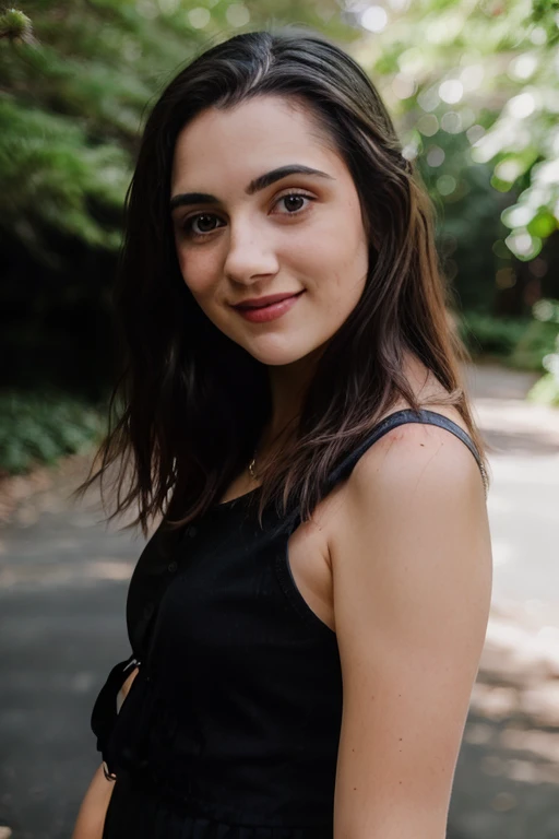 <lora:SafiyaNygaard:0.8>, full color portrait of a young woman, wearing black clothes, smile, natural light, RAW photo, subject, 8k uhd, dslr, soft lighting, high quality, film grain, Fujifilm XT3