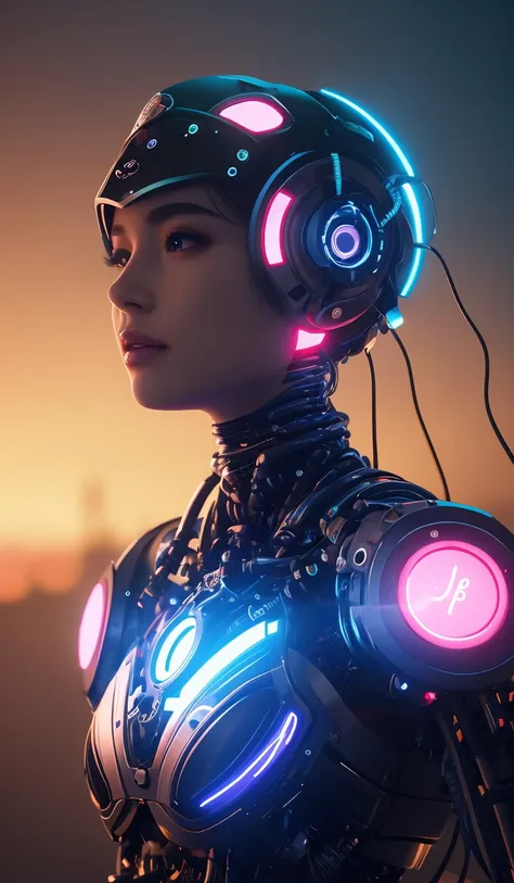 1mechanical girl,((ultra realistic details)), portrait512 Cyborg512 Tay512,electronics, motors, wires, buttons, lcd,global illumination, shadows, octane render, 8k, ultra sharp,metal,intricate, ornaments detailed, cold colors, egypician detail, highly intr...