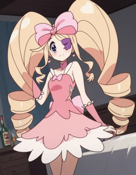 score_9, score_8_up, score_7_up, source_anime,
nuiharime, <lora:nui-harime-s1-ponyxl-lora-nochekaiser:1>,
nui harime, big hair, blonde hair, blue eyes, drill hair, eyepatch, hair bow, long hair, pink bow, twin drills, twintails,
boots, bow, dress, eyepatch...