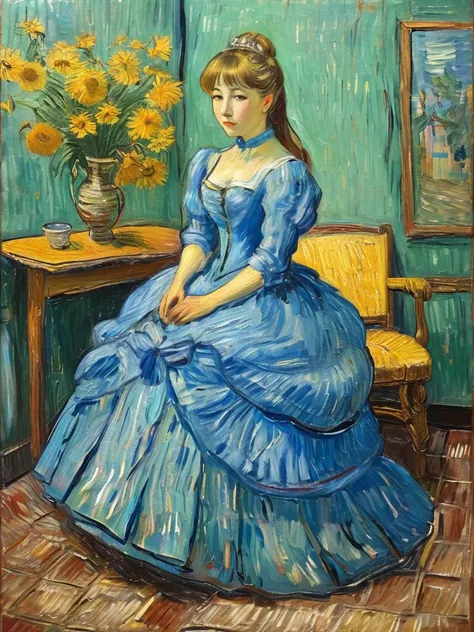 masterpiece,best quality,<lora:tbh123-sdxl:0.7>,idolmaster cinderella girls,oil painting,style of Vincent van Gogh,