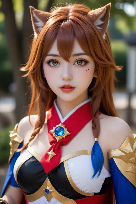 1girl yoimiya (genshin impact) genshin impact realistic style, cosplayer