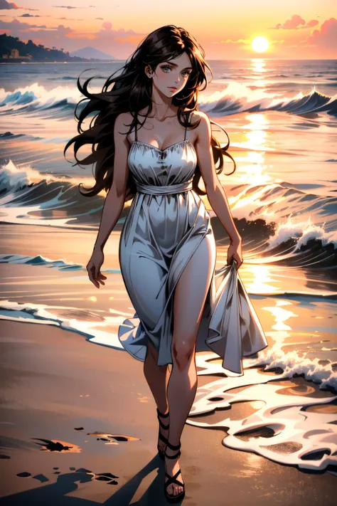 ((ultra detailed, masterpiece, absurdres))
<lora:MEDiana:0.8>
MEDiana, 1girl, long hair, brown hair, full body, on a beach during a vibrant sunset, sundress, playing with the waves