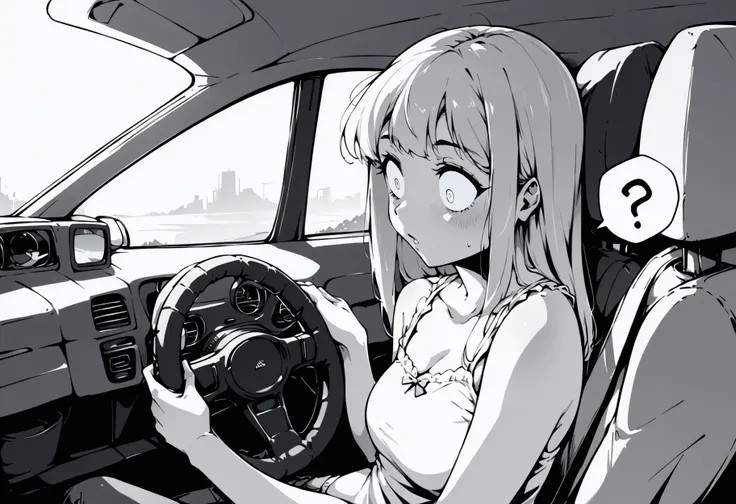 score_9, score_8_up, score_7_up, score_6_up, score_5_up, score_4_up, source_anime, uncensored, zPDXLxxx, <lora:intricate_details:1> intricate_details_xl, car interior, steering wheel, upper body, 
<lora:Sister_Monochrome_Fantasy_v1.1:0.8> imouto, sister, 1...