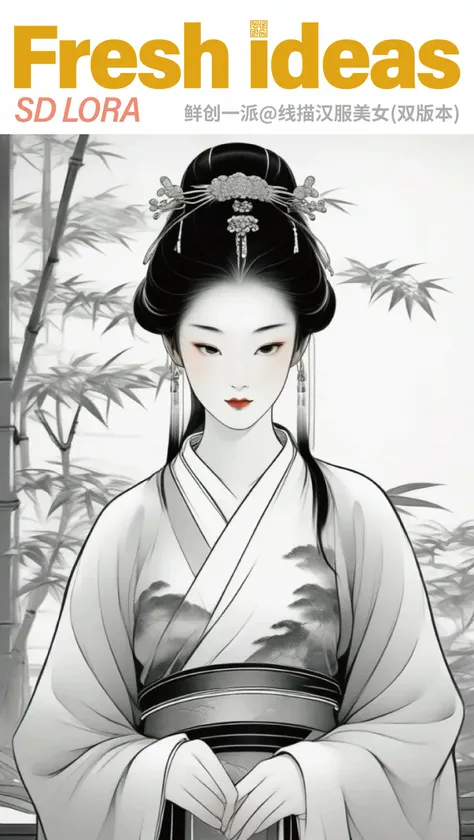 fresh ideas@Line drawing Hanfu beauty