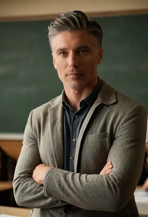 <lora:anson_mount_v1_sdxl_2200_lora_f32:1>,, cinematic film still Anson mount, College professor, classroom, chalkboard, dynamic pose . shallow depth of field, vignette, highly detailed, high budget, bokeh, cinemascope, moody, epic, gorgeous, film grain, g...