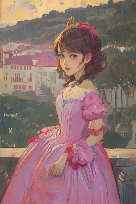 masterpiece,best quality,<lora:tbh139-:0.8>,idolmaster cinderella girls,illustration,style of Maurice Denis,