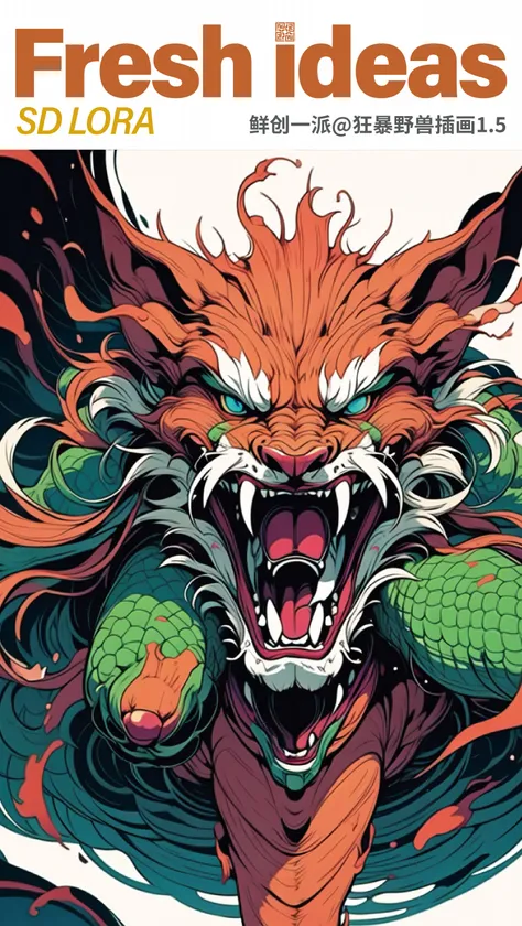 fresh ideas@Raging beast illustration_V10