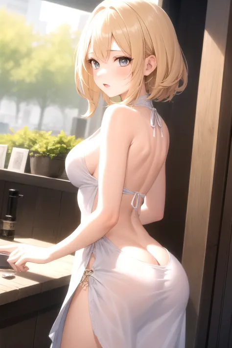 <lora:buttcrack_v0.1:1.0>
1girl, butt crack, sundress, blonde hair,, masterpiece, best quality, highly detailed