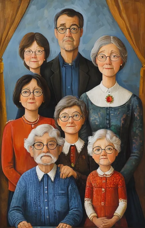 masterpiece,best quality,<lora:tbh146-sdxl:0.7>,portrait of family,