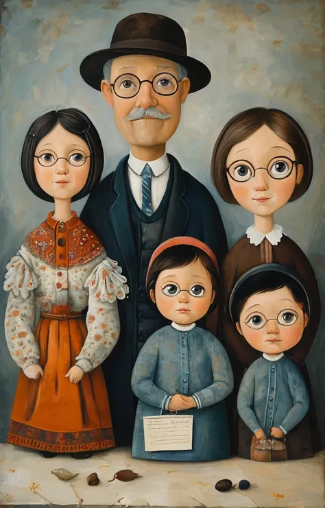 masterpiece,best quality,<lora:tbh146-sdxl:0.7>,portrait of family,