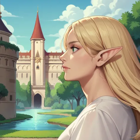 score_9, score_8_up, score_7_up, score_6_up,source_anime, anime 2d, anime screencap, side profile a beautiful blonde elf with her hair blowing in the wind, ethereal, palace and water in the background,  face, olxcke,  <lora:olcooke_ponyxl_aut_xl_1_st_wicap...