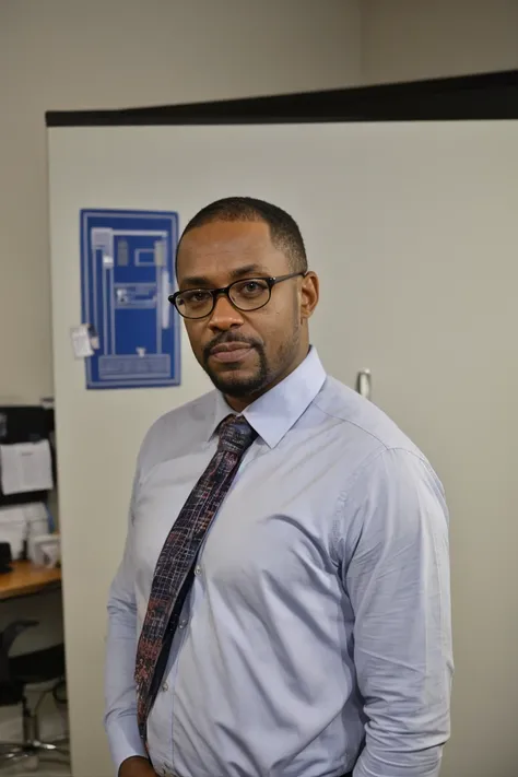 A photo of a man in the office