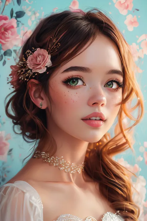 masterpiece,best quality,<lora:tbh153-:0.7>,illustration,style of Kristina Makeeva, portrait of idolmaster cinderella girls,