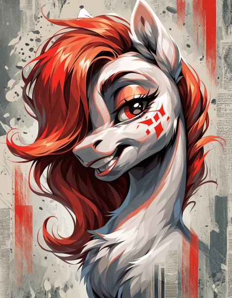 Modern abstracted portrait art (Style) [Pony XL]