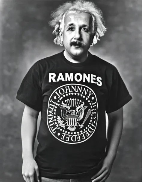 Wearing a Ramones T-Shirt