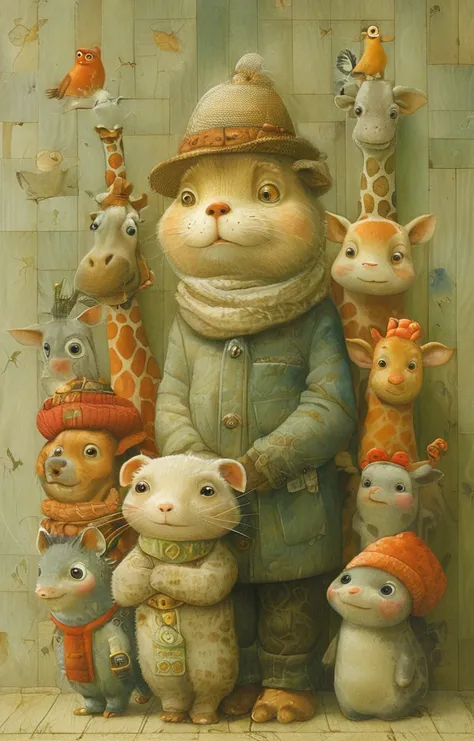 masterpiece,best quality,<lora:tbh159-sdxl:1>,illustration,style of Kestutis Kasparavicius, animals