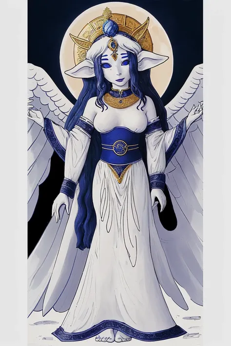 tarshkastyle, a moon goddess, blindfolded