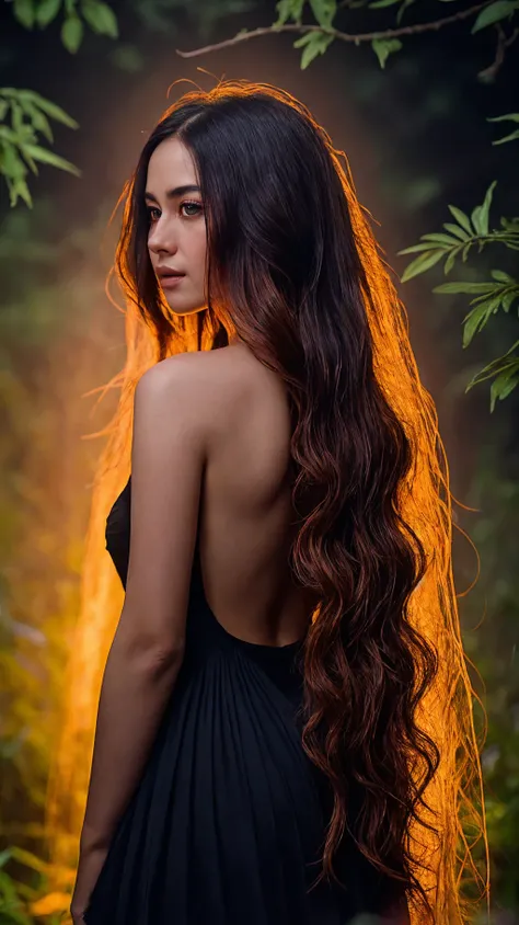 A captivating Saiyan warrior emerges from the misty veil of the Enigmatic Dream Forests Moonlit Haven. Her curly frizzy hair, reminiscent of carrot hues, cascades down her back like a fiery halo. Framed at shoulder level, she stands poised, exuding sensual...