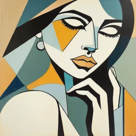 Picasso cubism art of a woman,subtle colors, minimalist, faint,  ,elxpowell,  <lora:elpowell_juggerX_xl_1_standard_wocap-elxpowell-000092:1>