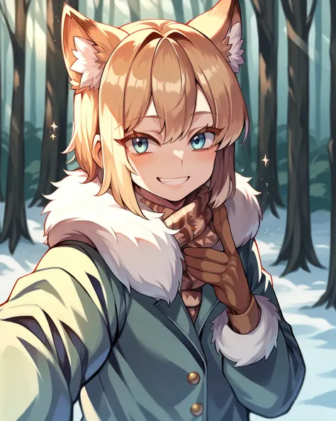 score_9, score_8_up, score_7_up, source_anime, solo, 1girl, fur trim, , , confident, coastal broadleaf forest, , , looking at viewer, smile, ffc selfie,<lora:ffc_selfie_PDXL-000002:1>