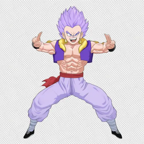 gotenks,  toned abdomen with perverted appearance