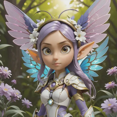 sketch, doodle, drawing, illustration, beginner level, masterpiece, intricately detailed, best quality, absurd resolution,1female, wings, big ears, electric energy, hybrid, arcanic summoner, chaotic good, minions, hologram, big ears, pinkflowers,lavender, ...