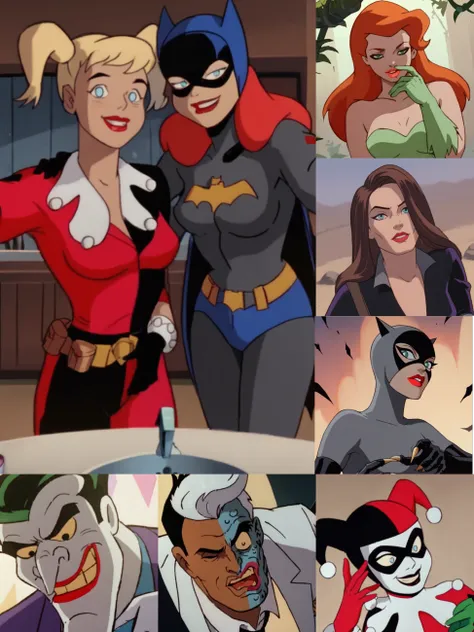 Batman Animated Style and Characters | All-in-One LoRA | Batgirl, Harley Quinn, Poison Ivy, Catwoman