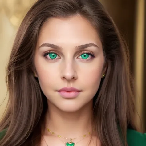 <lora:seema_shah:0.5> 1girl, beautiful face, solo, long hair, realistic, brown hair, long hair, looking at viewer, pink lips, pouty lips, eyelashes, portrait, jewelry, necklace, green eyes, perfect eyes, high resolution, ultra detailed, best quality, maste...