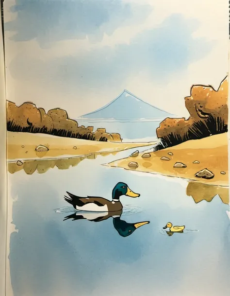 Watercolor comic book - SDXL