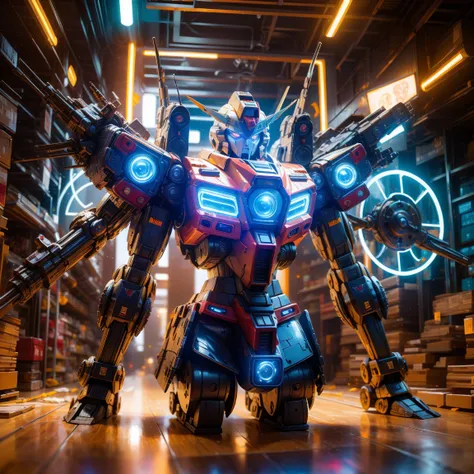 (light painting:1.3)(best quality:1.5),(masterpiece:1.5),(super Realistic:1.5),(high detail:1.5),light painting of gundam,dazzling,transparent,polishing,universe space,cyberpunk,